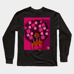 Rose afro Long Sleeve T-Shirt